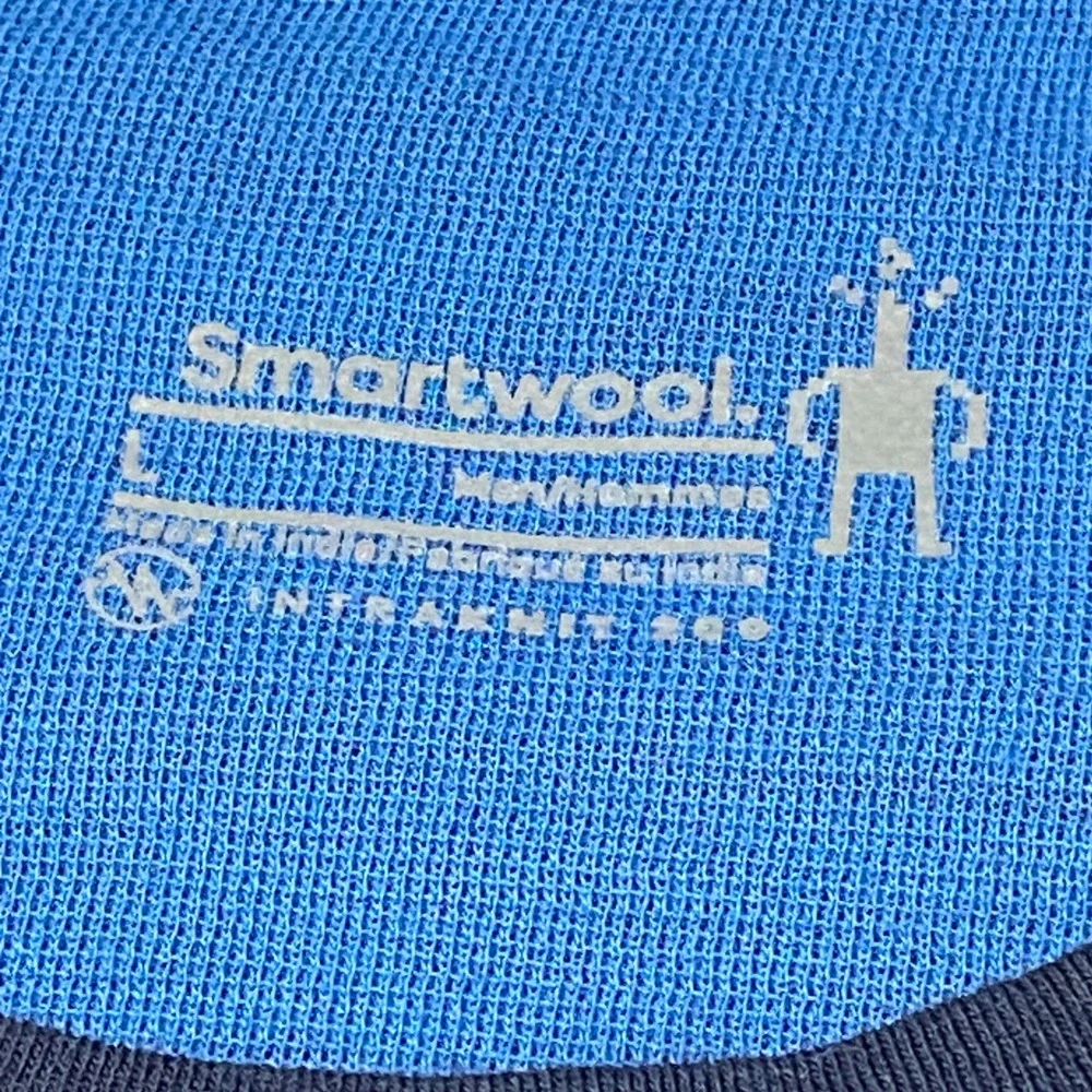 Smartwool Intraknit Merino 200 Crew Mens Large Navy Blue Base Layer Top